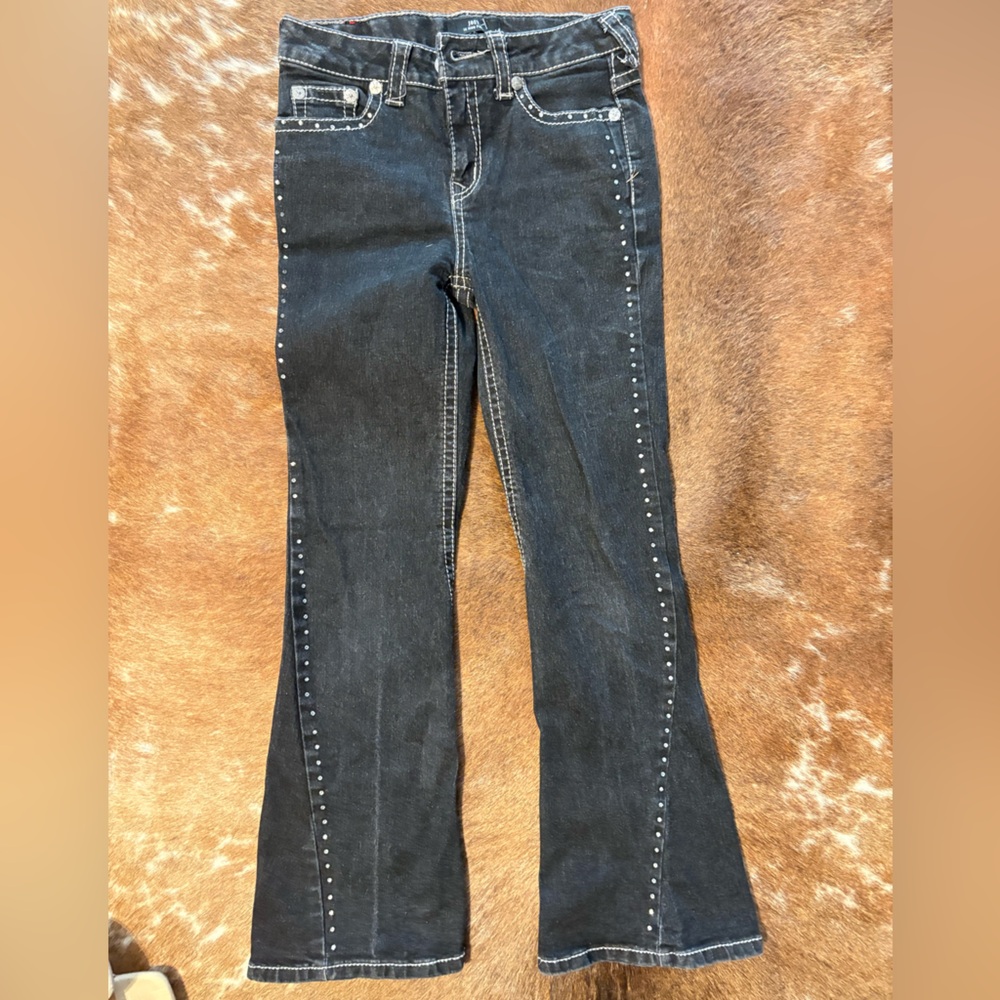 True religion Joey Black Studded Skinny Jeans